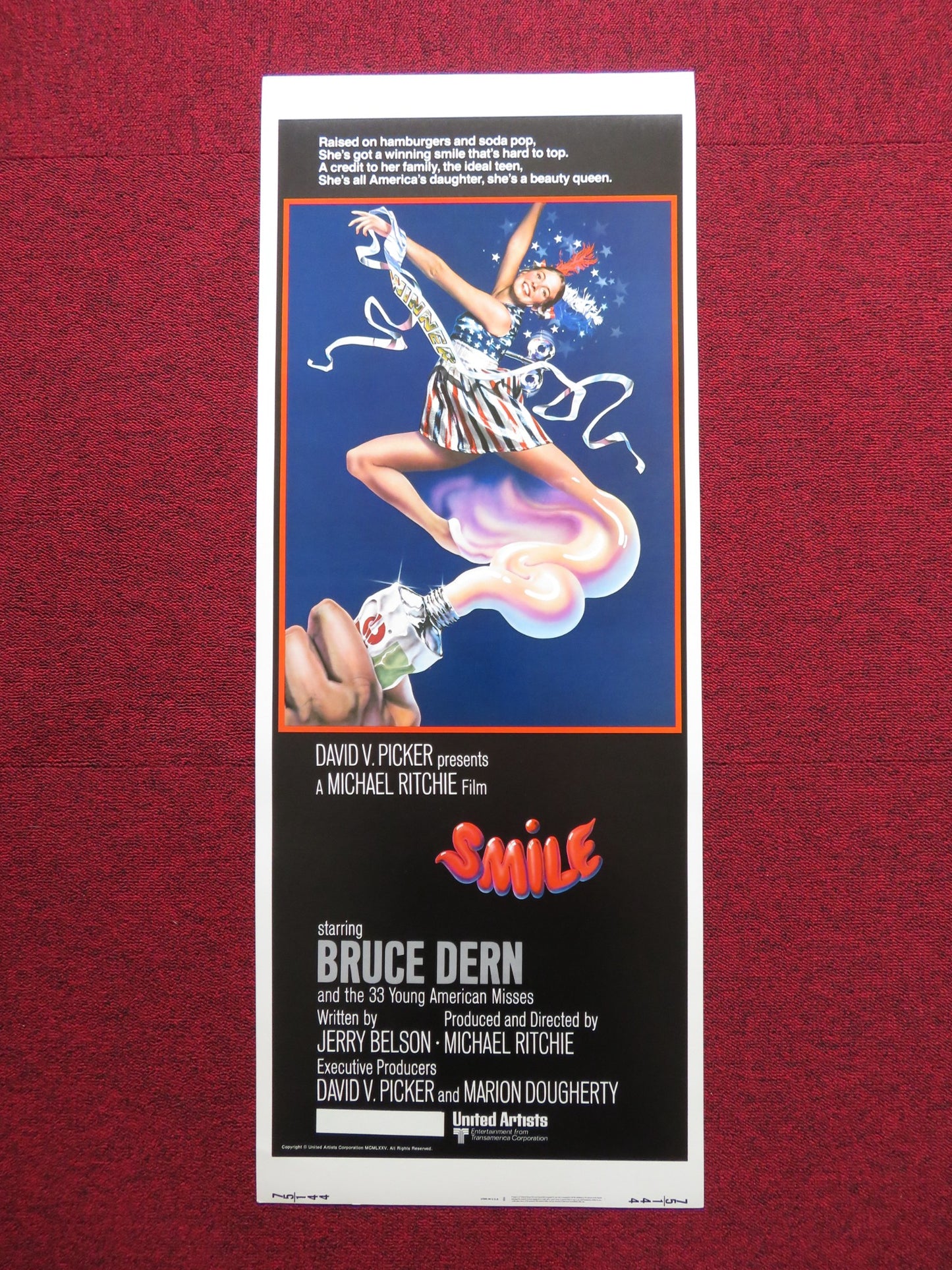 SMILE US INSERT (14"x 36") POSTER BRUCE DERN MICHAEL RITCHIE 1975 - Rendezvous Cinema