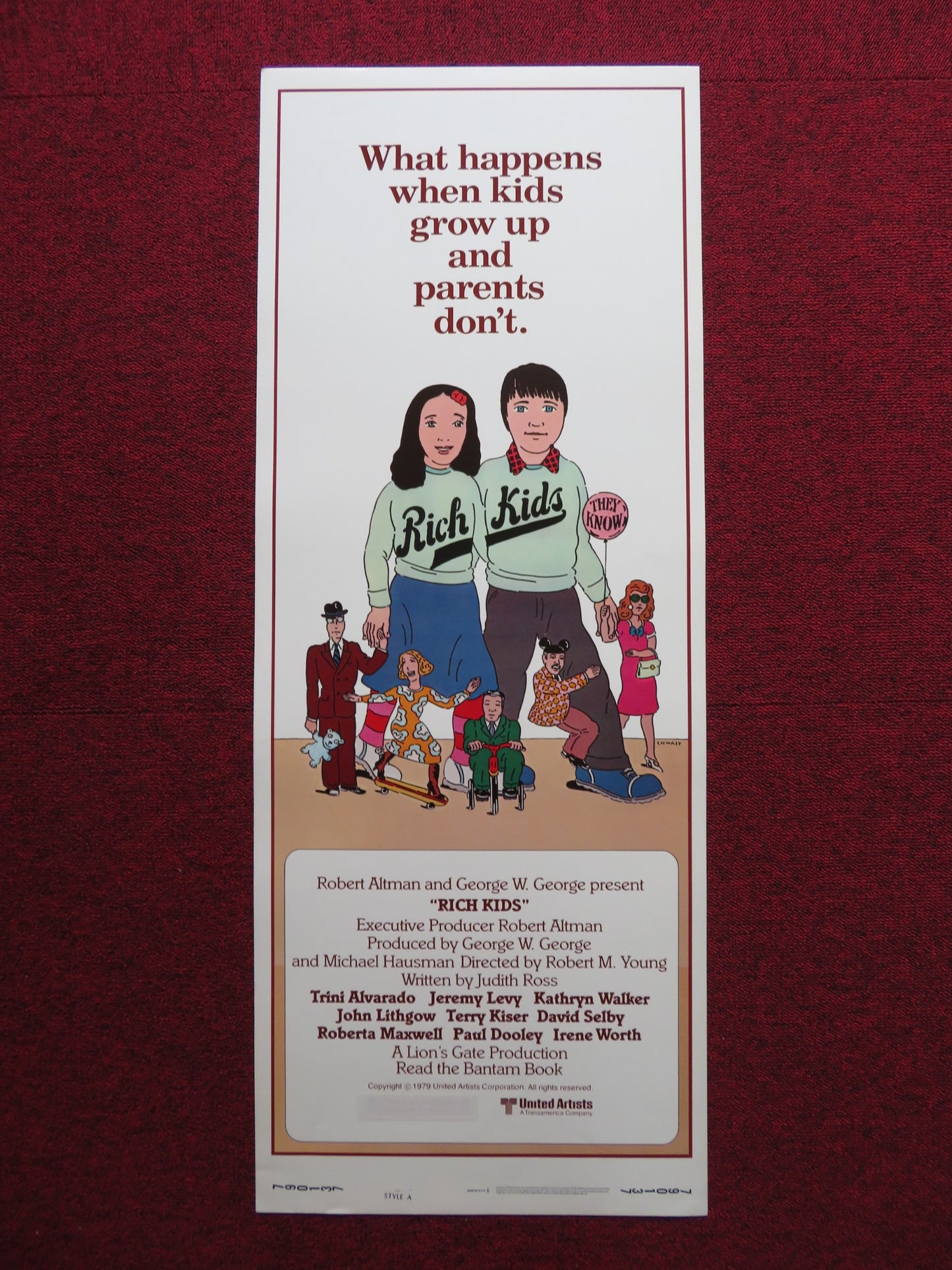 RICH KIDS STYLE A US INSERT (14"x 36") POSTER JOHN LITHGOW TRINI ALVARADO 1979 - Rendezvous Cinema