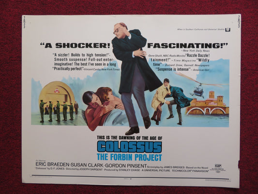COLOSSUS THE FORBIN PROJECT US HALF SHEET (22"x 28") POSTER ERIC BRAEDEN 1970 - Rendezvous Cinema