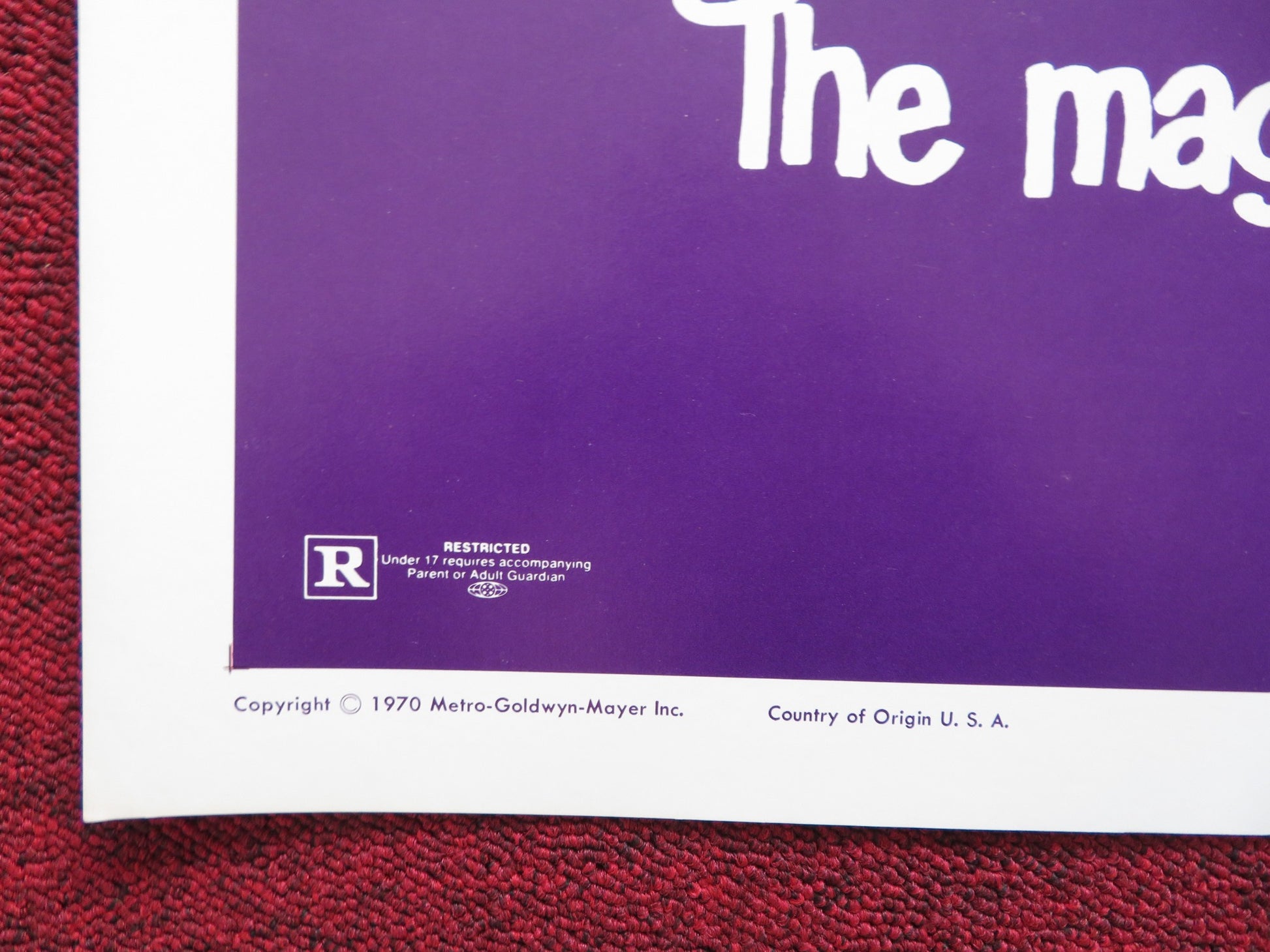 THE MAGIC GARDEN OF STANLEY SWEETHEART US HALF SHEET (22"x 28") POSTER 1970 - Rendezvous Cinema