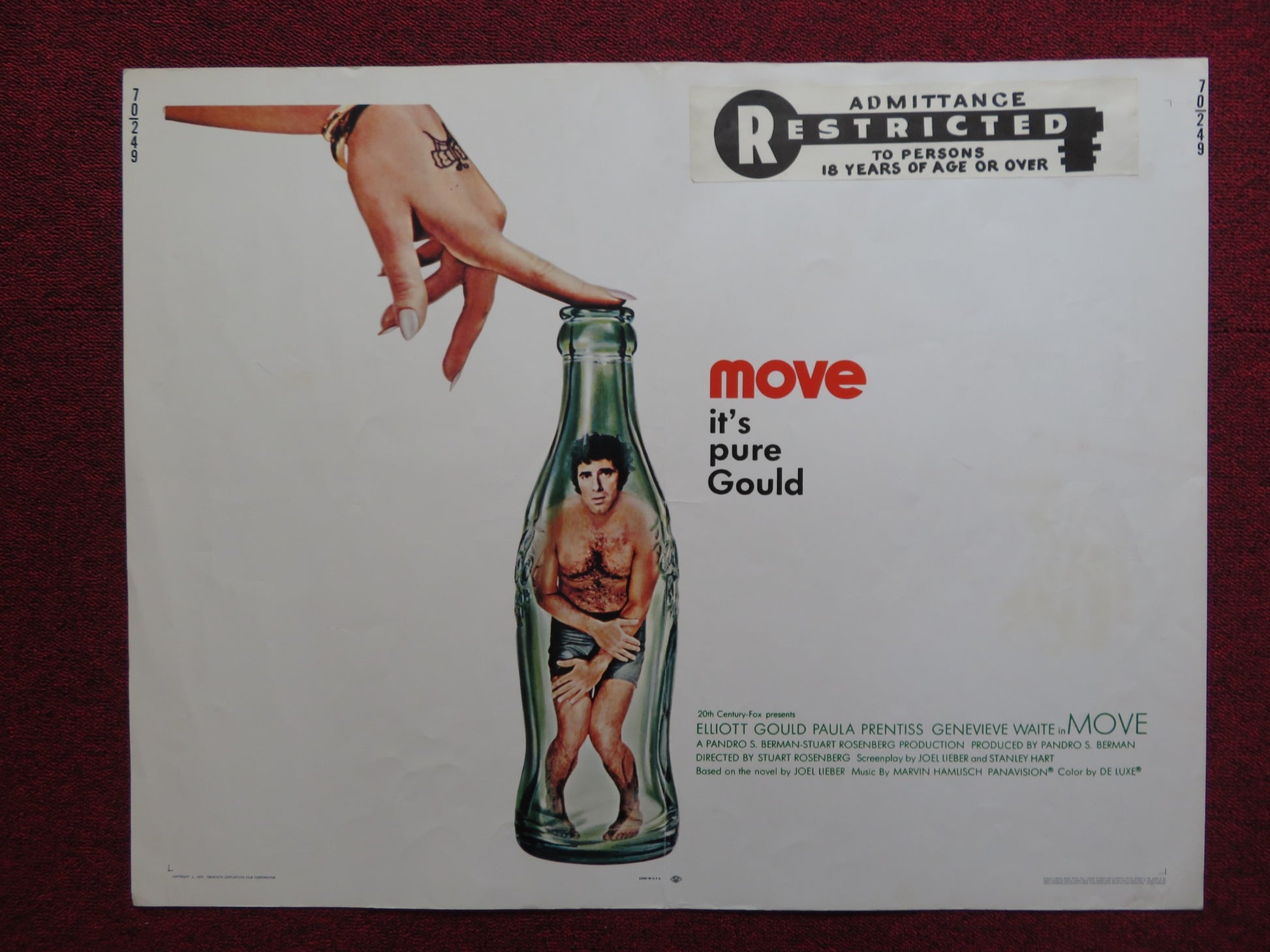 MOVE US HALF SHEET (22"x 28") POSTER ELLIOTT GOULD PAULA PRENTISS 1970 - Rendezvous Cinema