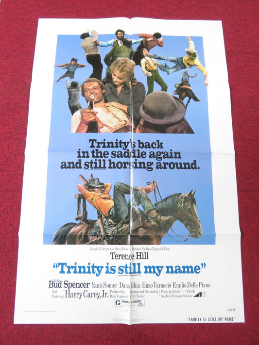 TRINITY IS STILL MY NAME FOLDED US ONE SHEET POSTER TERENCE HILL B. SPENCER 1972