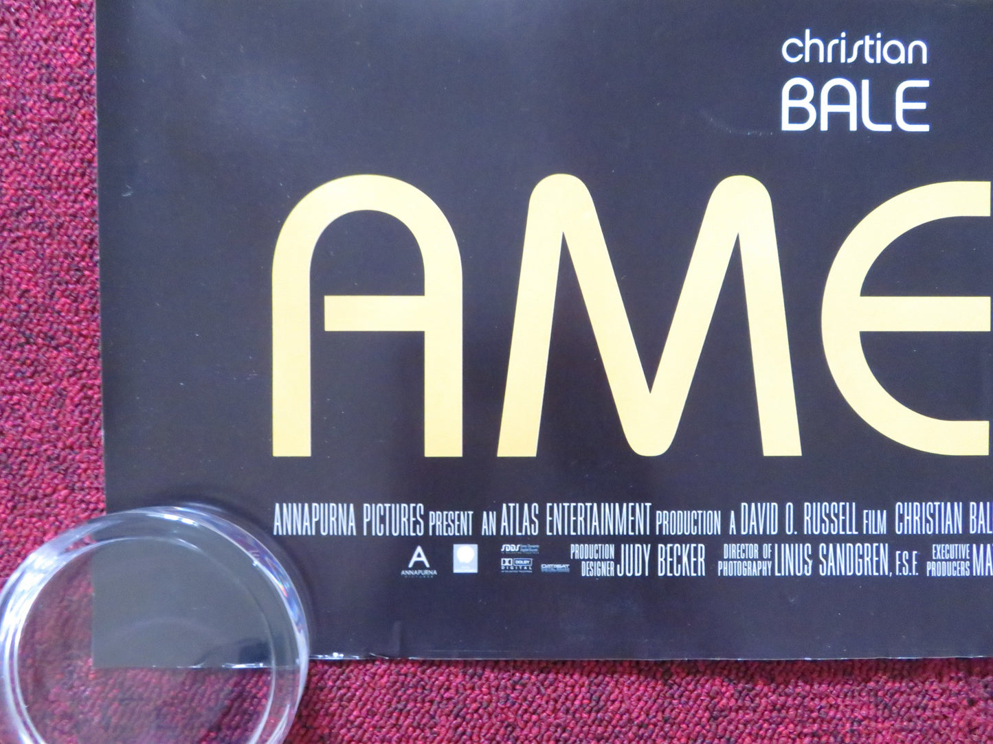 AMERICAN HUSTLE UK QUAD ROLLED POSTER CHRISTIAN BALE BRADLEY COOPER 2013 - Rendezvous Cinema