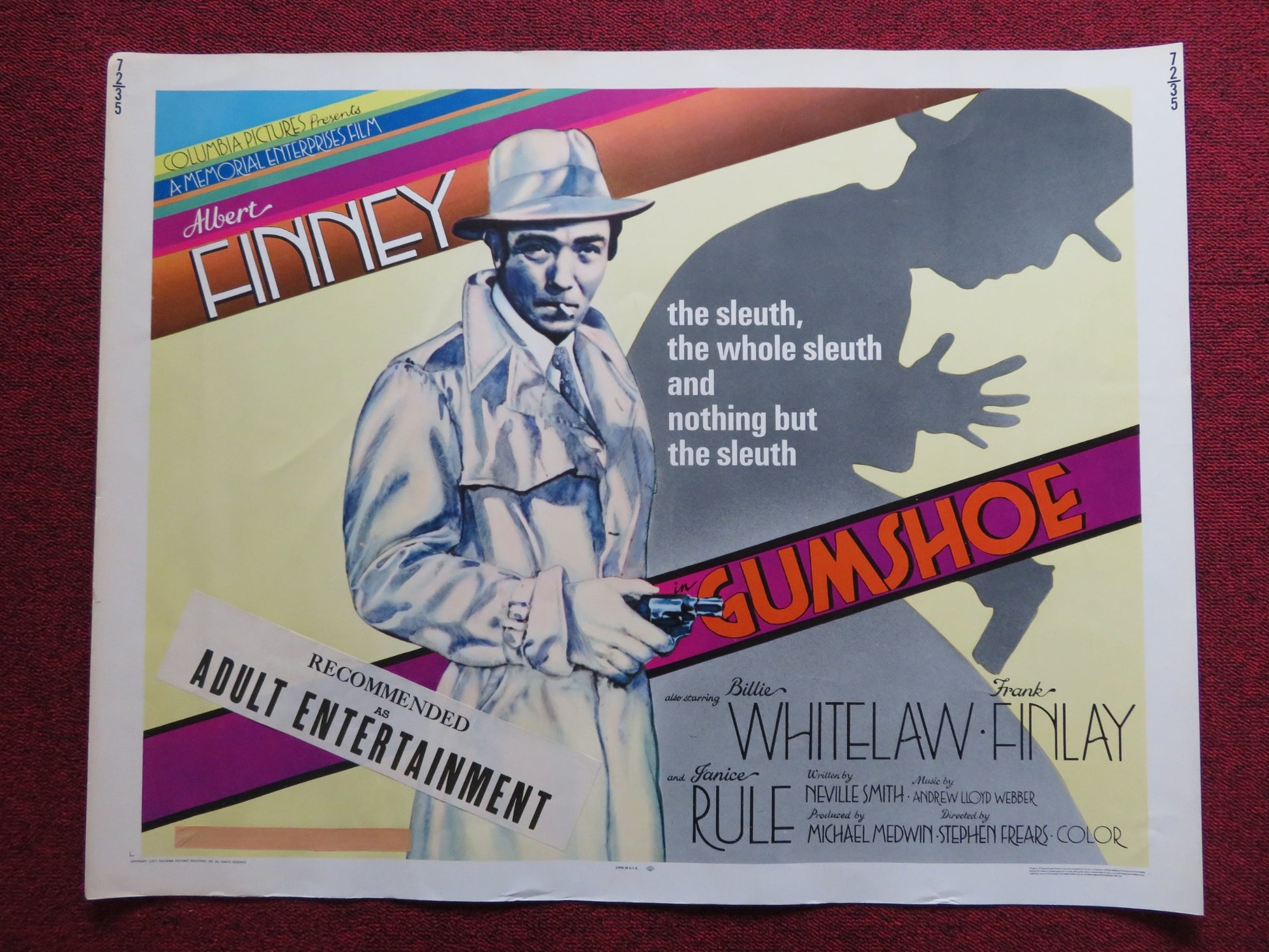 GUMSHOE US HALF SHEET (22"x 28") POSTER ALBERT FINNEY BILLIE WHITELAW 1972 - Rendezvous Cinema