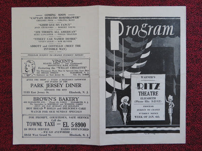 RITZ THEATRE MOVIE PROGRAM JAMES CAGNEY DEBORAH KERR - Rendezvous Cinema