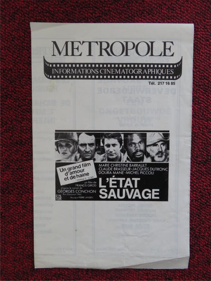 METROPOLE THEATRE MOVIE PROGRAM RYAN O'NEAL MARIE CHRISTINE BARRAULT - Rendezvous Cinema