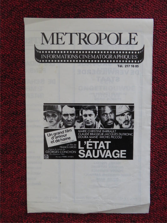 METROPOLE THEATRE MOVIE PROGRAM RYAN O'NEAL MARIE CHRISTINE BARRAULT - Rendezvous Cinema