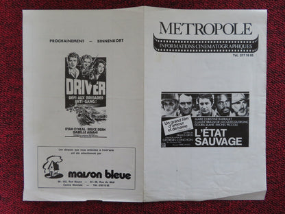 METROPOLE THEATRE MOVIE PROGRAM RYAN O'NEAL MARIE CHRISTINE BARRAULT - Rendezvous Cinema