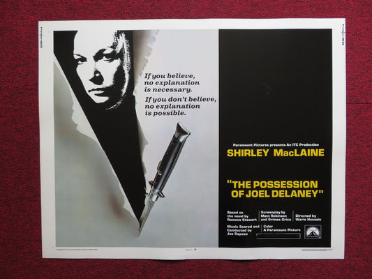 THE POSSESSION OF JOEL DELANEY US HALF SHEET (22"x 28") POSTER S. MACLAINE 1972