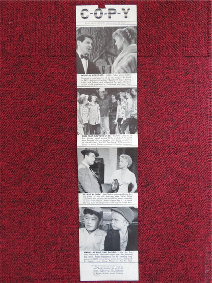 COPY FLYER NOV.30, 1956 RKO RADIO EDDIE FISHER ROD STEIGERRED SKELTON - Rendezvous Cinema
