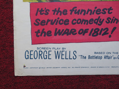 THE HORIZONTAL LIEUTENANT FOLDED US ONE SHEET POSTER JIM HUTTON P. PRENTISS 1962 - Rendezvous Cinema