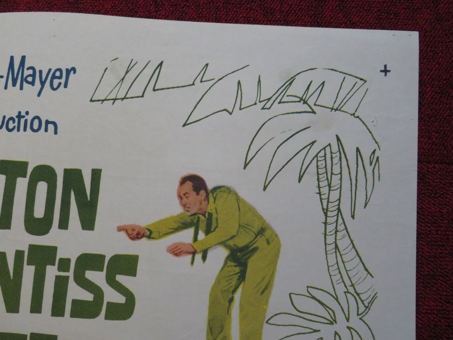 THE HORIZONTAL LIEUTENANT FOLDED US ONE SHEET POSTER JIM HUTTON P. PRENTISS 1962 - Rendezvous Cinema