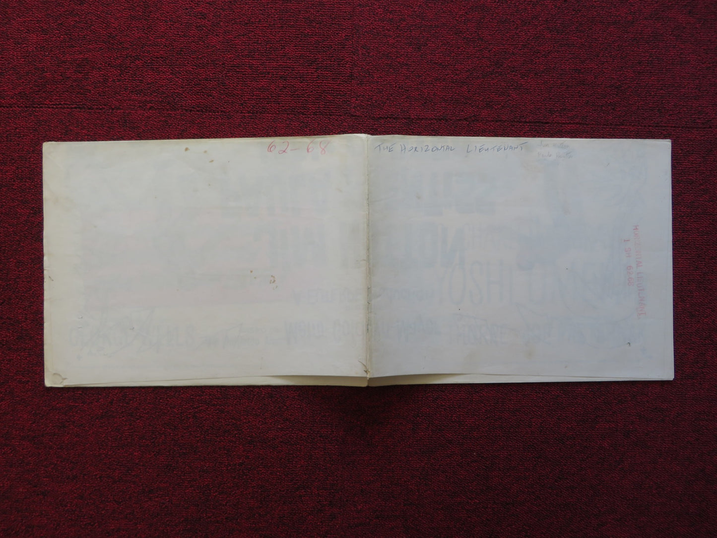 THE HORIZONTAL LIEUTENANT FOLDED US ONE SHEET POSTER JIM HUTTON P. PRENTISS 1962 - Rendezvous Cinema