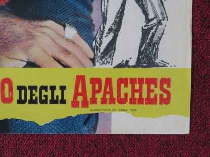 APACHE WAR SMOKE - B ITALIAN FOTOBUSTA POSTER GILBERT ROLAND GLENDA FARRELL 1958 - Rendezvous Cinema