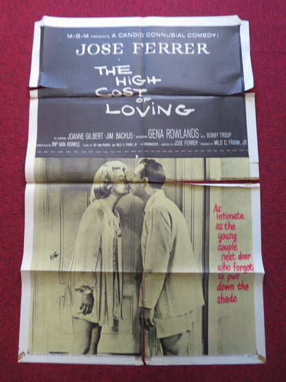 THE HIGH COST OF LOVING FOLDED US ONE SHEET POSTER JOSE FERRER JIM BACKUS 1958 - Rendezvous Cinema