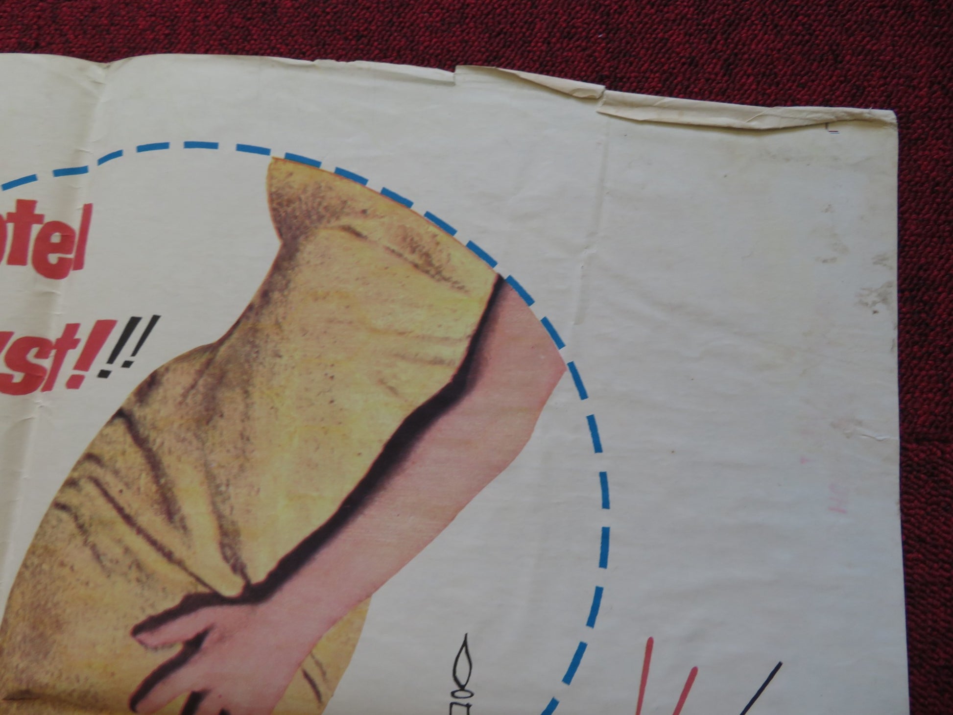 HONEYMOON HOTEL FOLDED US ONE SHEET POSTER ROBERT GOULET NANCY KWAN 1964 - Rendezvous Cinema