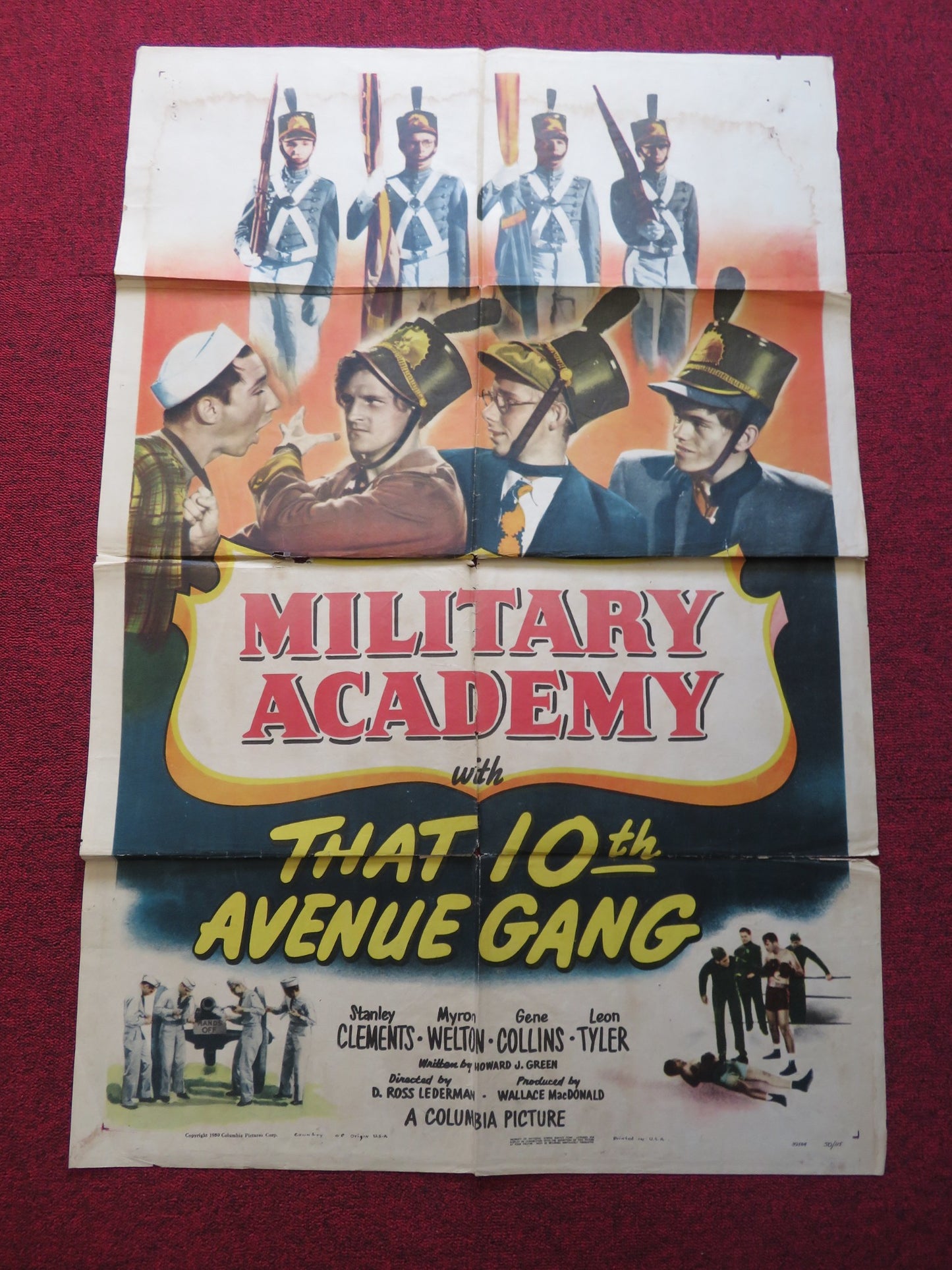 MILITARY ACADEMY WITH THAT TENTH AVENUE GANG FOLDED US ONE SHEET POSTER 1950 - Rendezvous Cinema