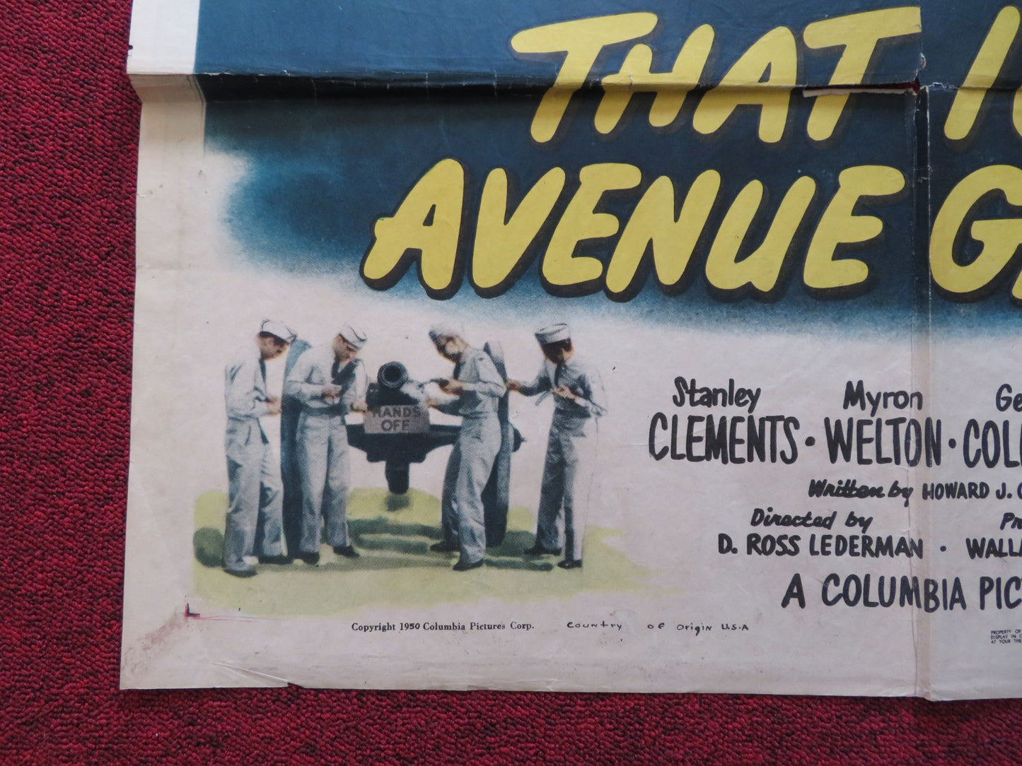 MILITARY ACADEMY WITH THAT TENTH AVENUE GANG FOLDED US ONE SHEET POSTER 1950 - Rendezvous Cinema