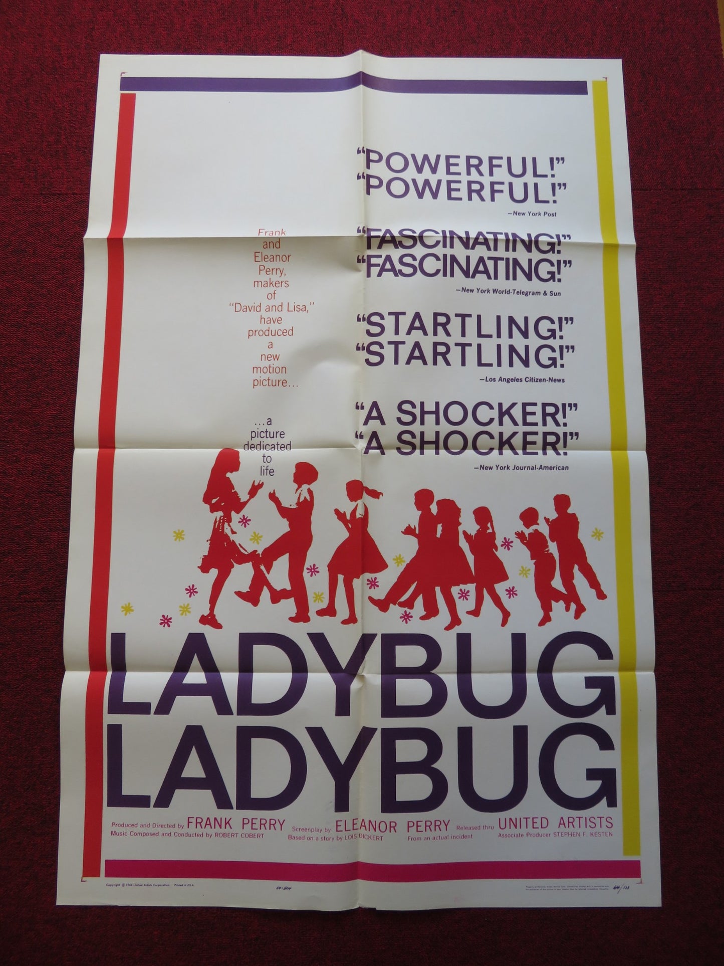 LADYBUG LADYBUG FOLDED US ONE SHEET POSTER WILLIAM DANIELS JANE CONNELL 1964 - Rendezvous Cinema