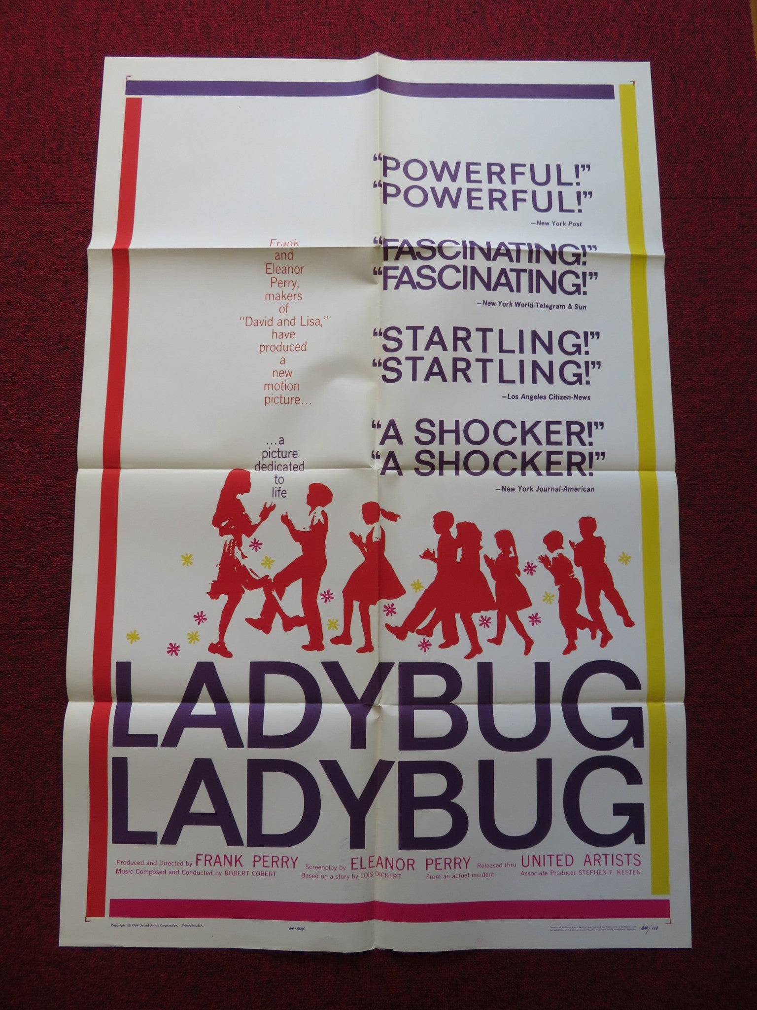 LADYBUG LADYBUG FOLDED US ONE SHEET POSTER WILLIAM DANIELS JANE CONNELL 1964 - Rendezvous Cinema