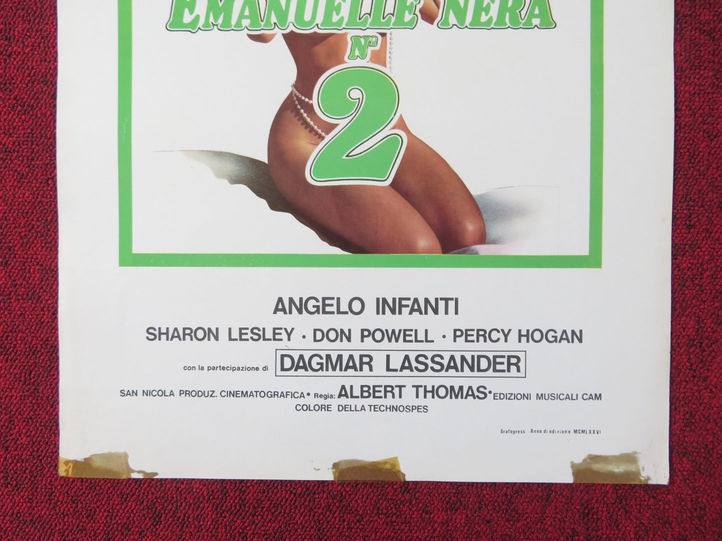 EMANUELLE NERA NO. 2 ITALIAN LOCANDINA POSTER ANGELO INFANTI S. LASRI 1976