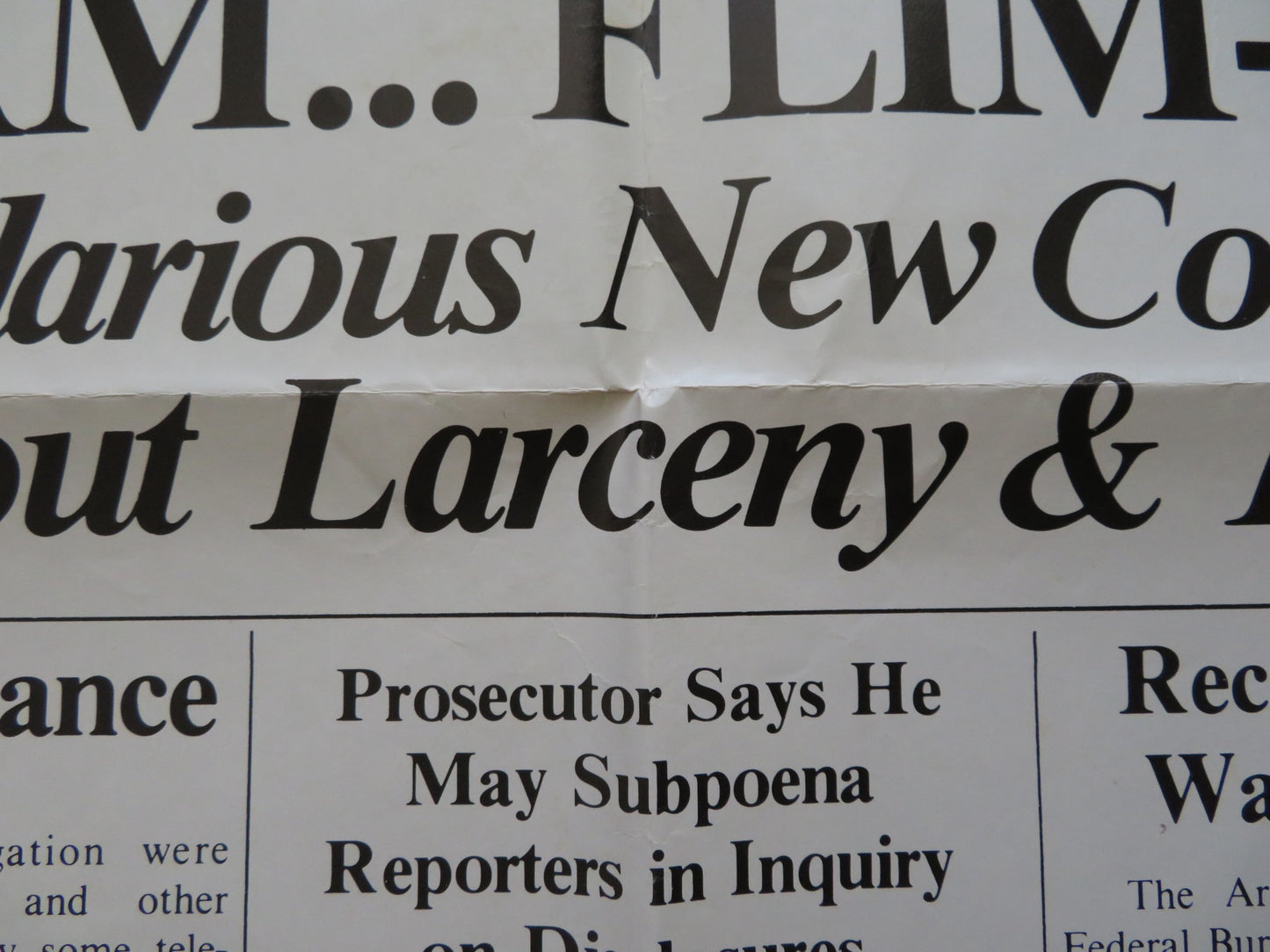 UNCLE SCAM FOLDED US ONE SHEET POSTER TOM MCCARTHY JOAN RIVERS 1981 - Rendezvous Cinema