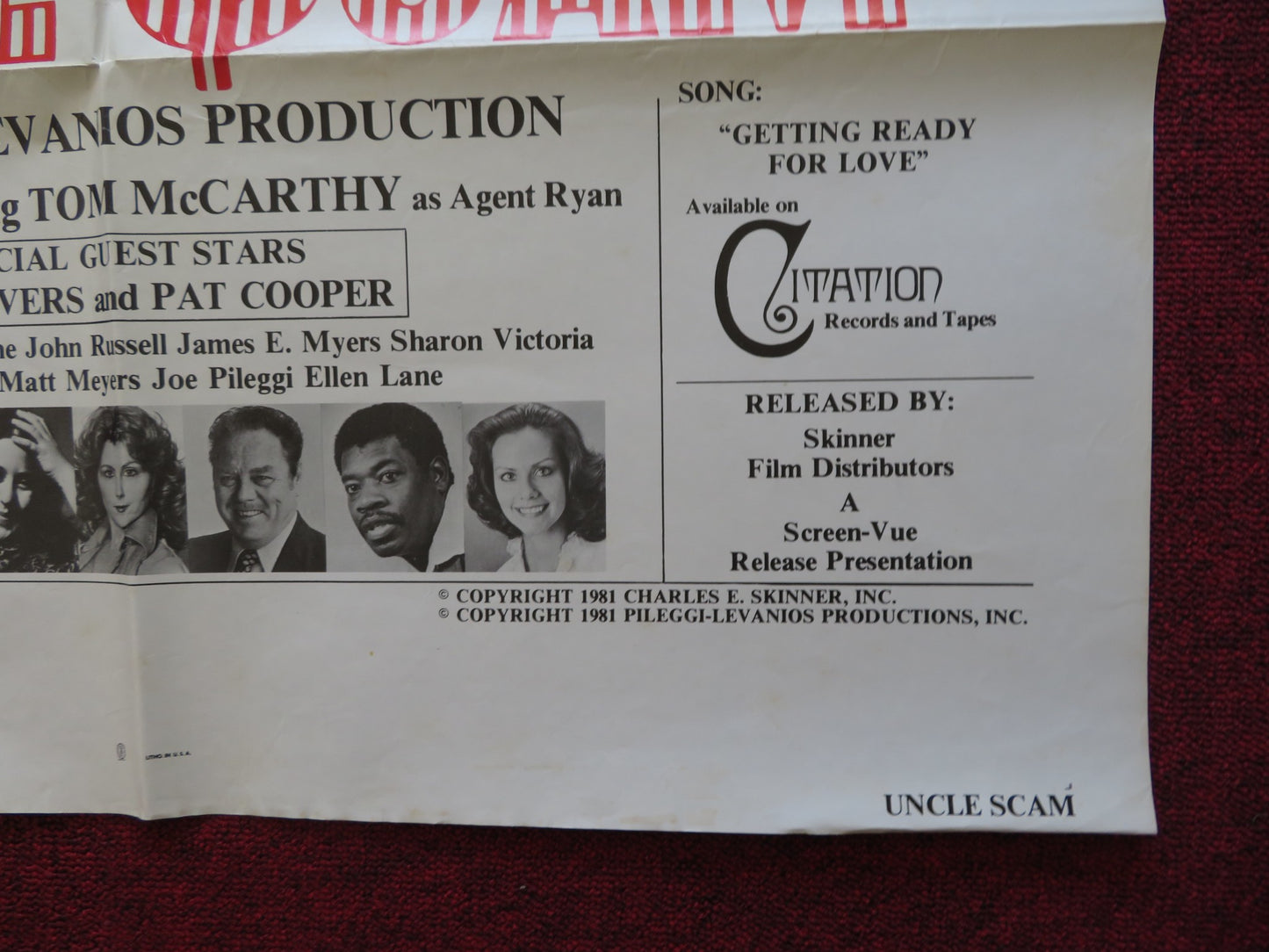 UNCLE SCAM FOLDED US ONE SHEET POSTER TOM MCCARTHY JOAN RIVERS 1981 - Rendezvous Cinema