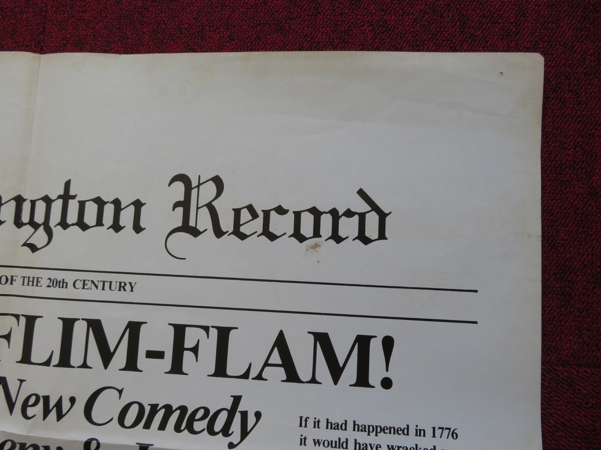 UNCLE SCAM FOLDED US ONE SHEET POSTER TOM MCCARTHY JOAN RIVERS 1981 - Rendezvous Cinema