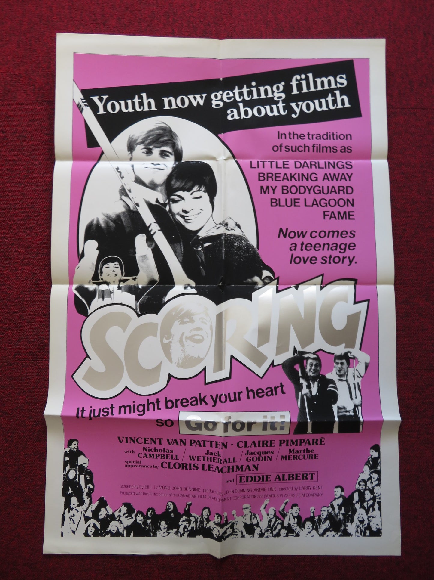 SCORING FOLDED US ONE SHEET POSTER VINCENT VAN PATTEN CLAIRE PIMPARE 1981 - Rendezvous Cinema