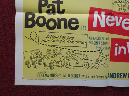 NEVER PUT IT IN WRITING FOLDED US ONE SHEET POSTER PAT BOONE 1964 - Rendezvous Cinema