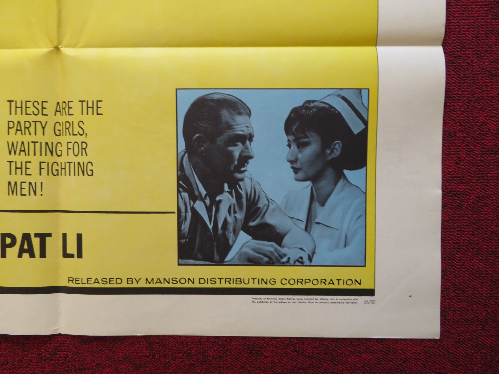 MARINE BATTLEGROUND FOLDED US ONE SHEET POSTER JOCK MAHOEY PAT LI 1966 - Rendezvous Cinema