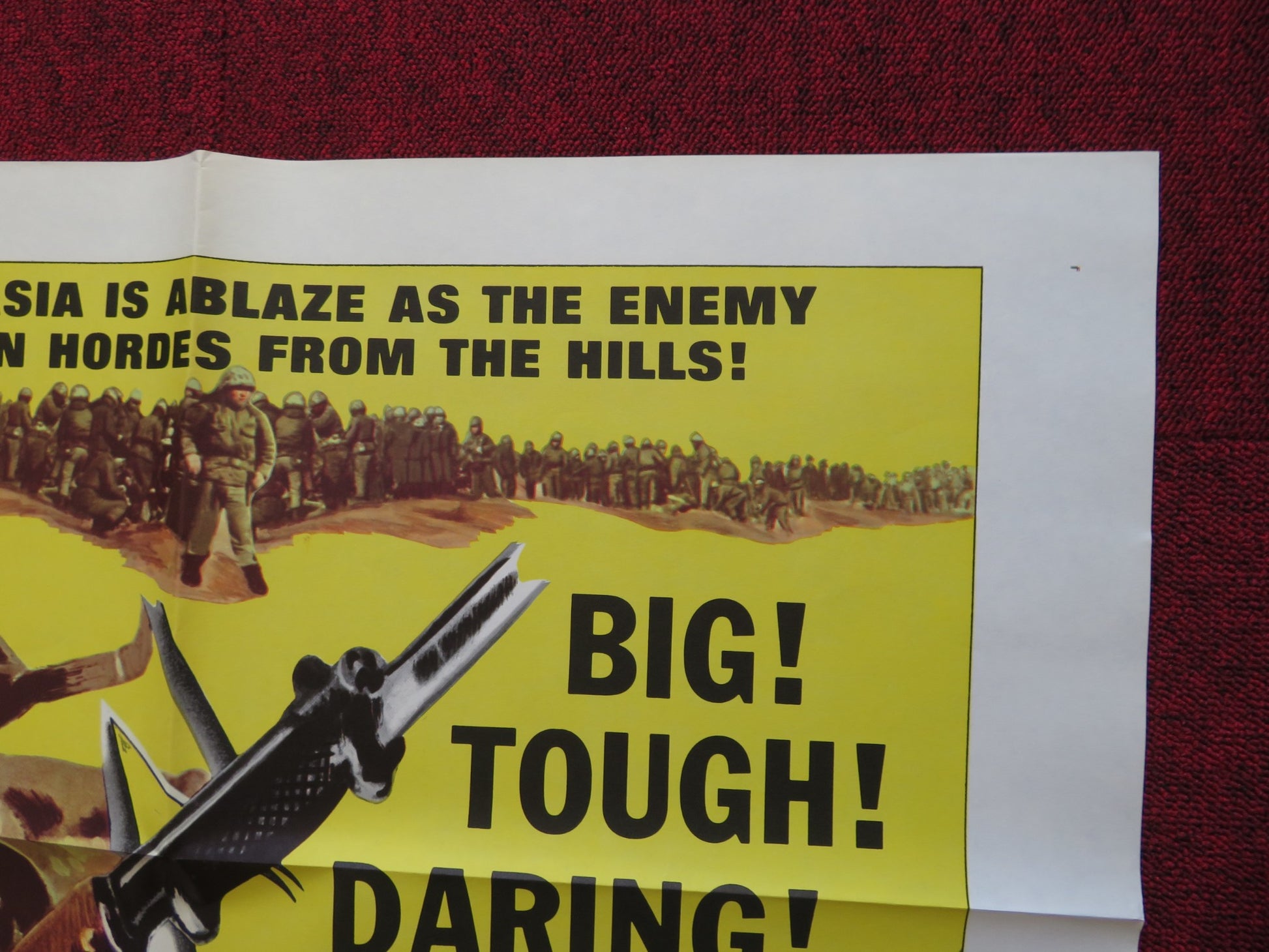 MARINE BATTLEGROUND FOLDED US ONE SHEET POSTER JOCK MAHOEY PAT LI 1966 - Rendezvous Cinema