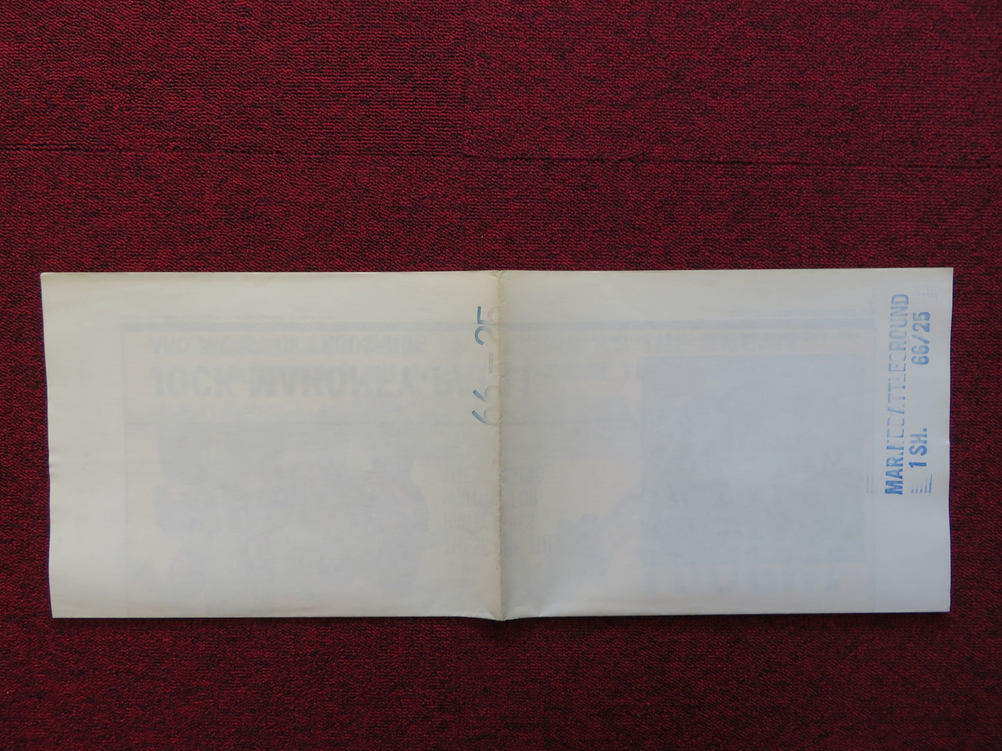 MARINE BATTLEGROUND FOLDED US ONE SHEET POSTER JOCK MAHOEY PAT LI 1966 - Rendezvous Cinema