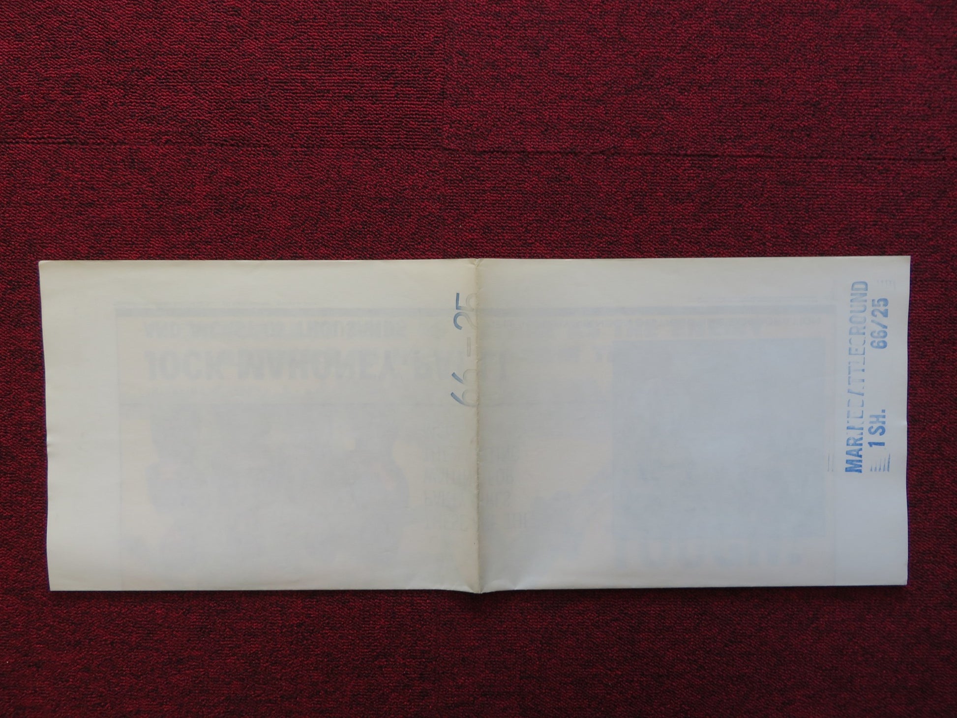 MARINE BATTLEGROUND FOLDED US ONE SHEET POSTER JOCK MAHOEY PAT LI 1966 - Rendezvous Cinema