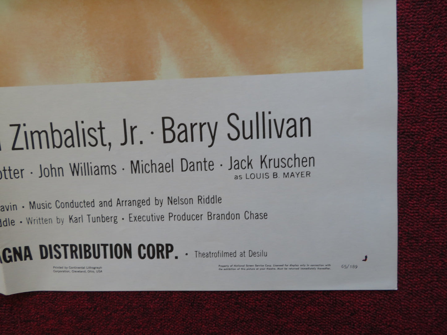 HARLOW FOLDED US ONE SHEET POSTER GINGER ROGERS CAROL LYNLEY 1965 - Rendezvous Cinema