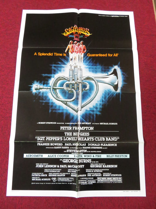 SGT. PEPPER'S LONELY HEARTS CLUB BAND FOLDED US ONE SHEET POSTER BEE GEES 1978