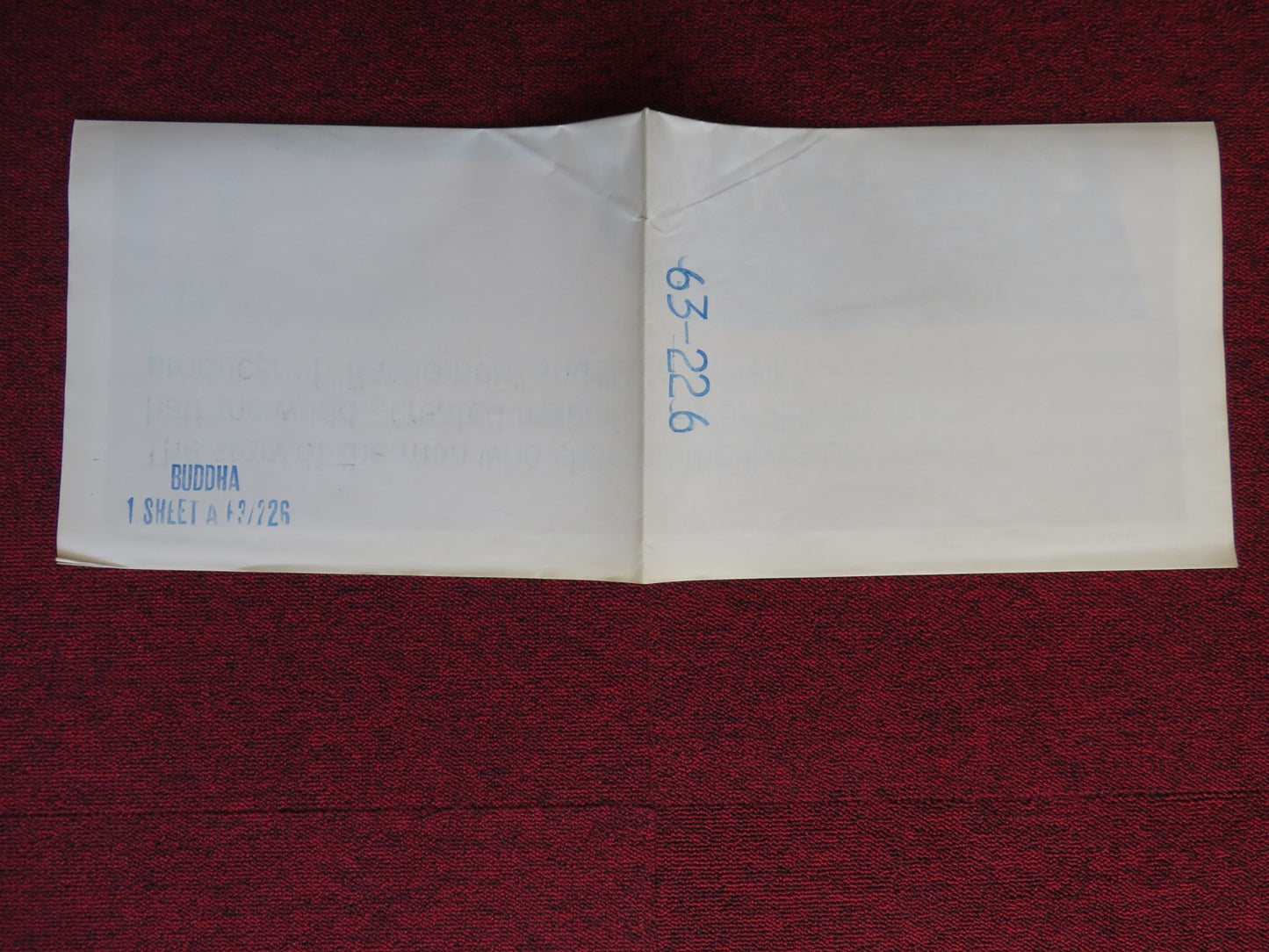 BUDDHA FOLDED US ONE SHEET POSTER KENJI MISUMI 1963 - Rendezvous Cinema