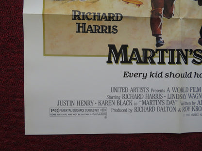 MARTIN'S DAY FOLDED US ONE SHEET POSTER RICHARD HARRIS JUSTIN HENRY 1985 - Rendezvous Cinema