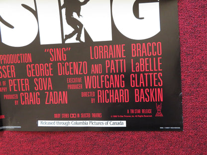 SING FOLDED US ONE SHEET POSTER LORRAINE BRACCO PETER DOBSON 1989 - Rendezvous Cinema
