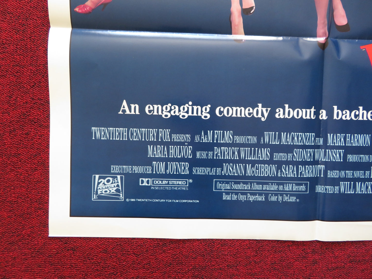 WORTH WINNING FOLDED US ONE SHEET POSTER MARK HARMON MADELEINE STOWE 1989 - Rendezvous Cinema