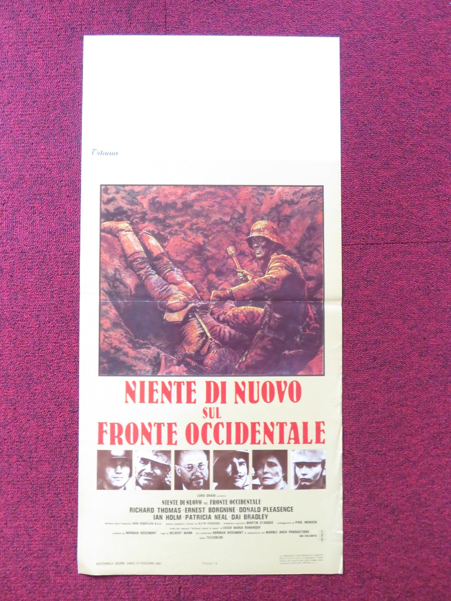 ALL QUIET ON THE WESTERN FRONT ITALIAN LOCANDINA POSTER RICHARD THOMAS 1981 - Rendezvous Cinema
