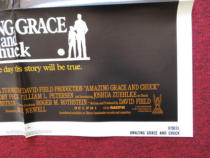 AMAZING GRACE AND CHUCK FOLDED US ONE SHEET POSTER GREGORY PECK J.L. CURTIS 1987 - Rendezvous Cinema