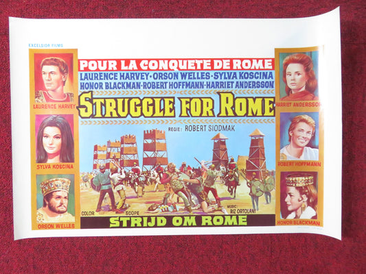 STRUGGLE FOR ROME BELGIUM (14.5"x 21.5") POSTER LAURENCE HARVEY O. WELLES 1968