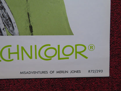 MISADVENTURES OF MERLIN JONES US ONE SHEET POSTER TOMMY KIRK ANNETTE 1972 - Rendezvous Cinema