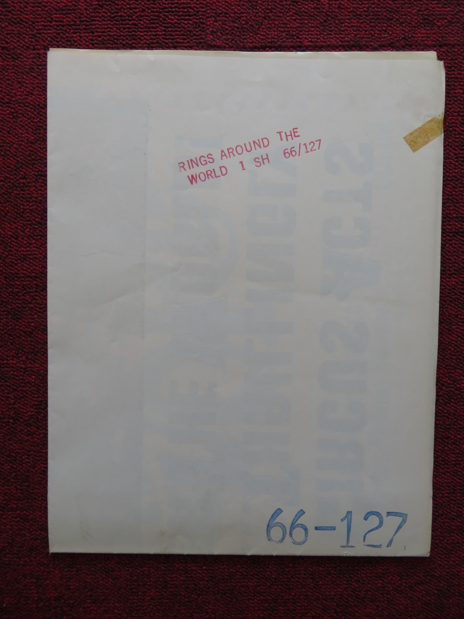 RINGS AROUND THE WORLD FOLDED US ONE SHEET POSTER DON AMECHE 1966 - Rendezvous Cinema