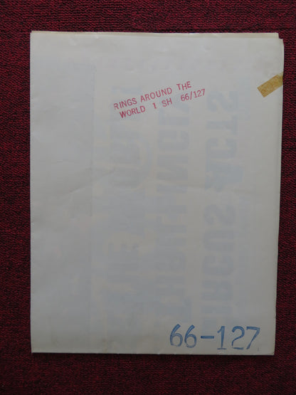 RINGS AROUND THE WORLD FOLDED US ONE SHEET POSTER DON AMECHE 1966 - Rendezvous Cinema