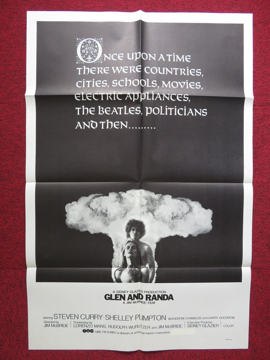 GLEN AND RANDA US ONE SHEET POSTER STEVE CURRY SHELLEY PLIMPTON 1971 - Rendezvous Cinema