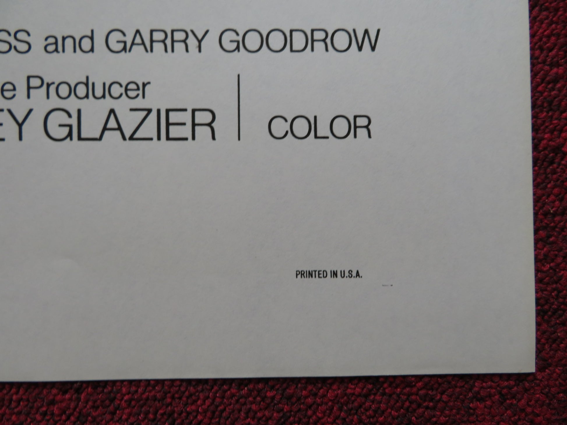 GLEN AND RANDA US ONE SHEET POSTER STEVE CURRY SHELLEY PLIMPTON 1971 - Rendezvous Cinema