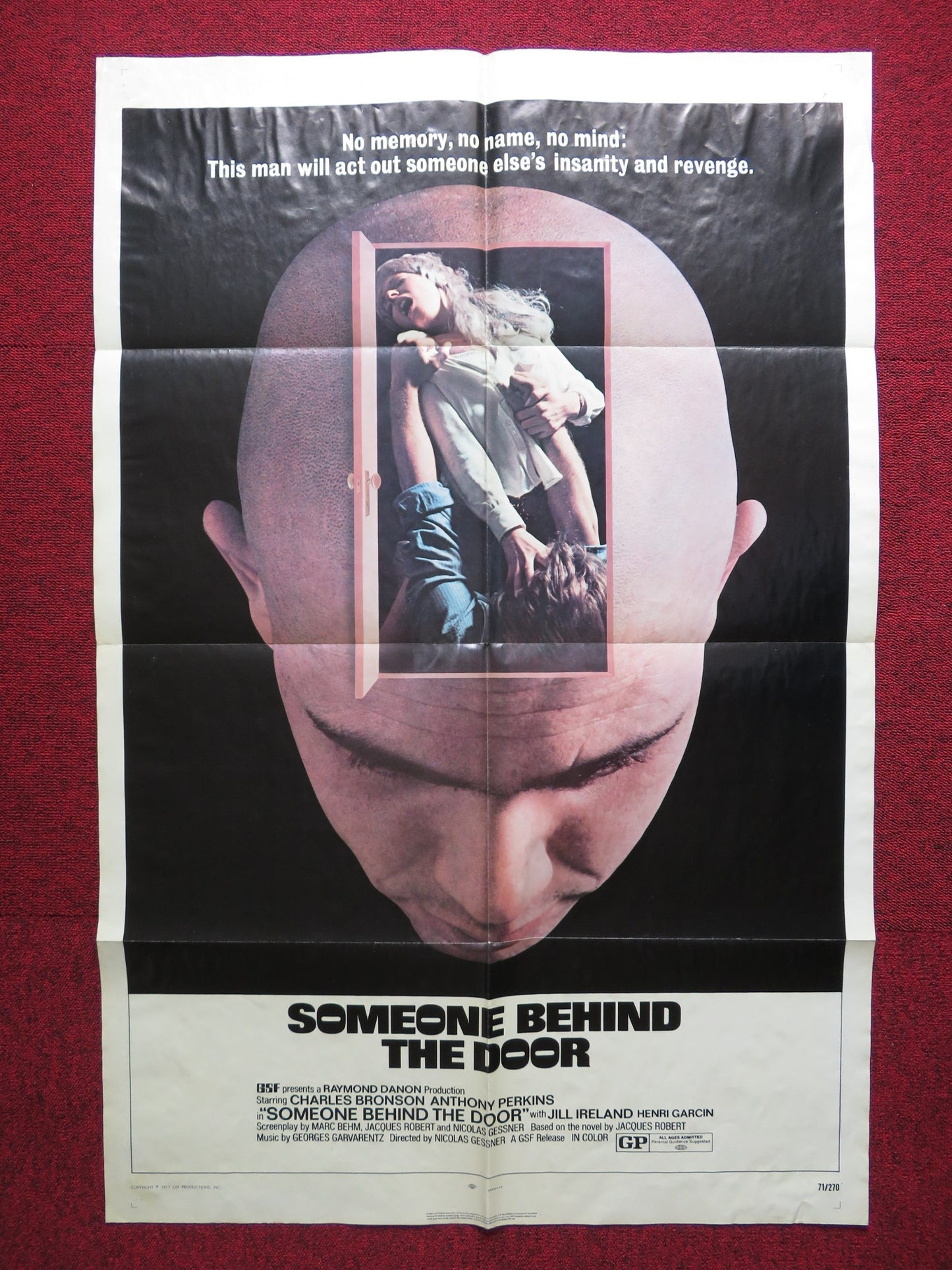 SOMEONE BEHIND THE DOOR US ONE SHEET POSTER CHARLES BRONSON ANTHONY PERKINS 1971 - Rendezvous Cinema