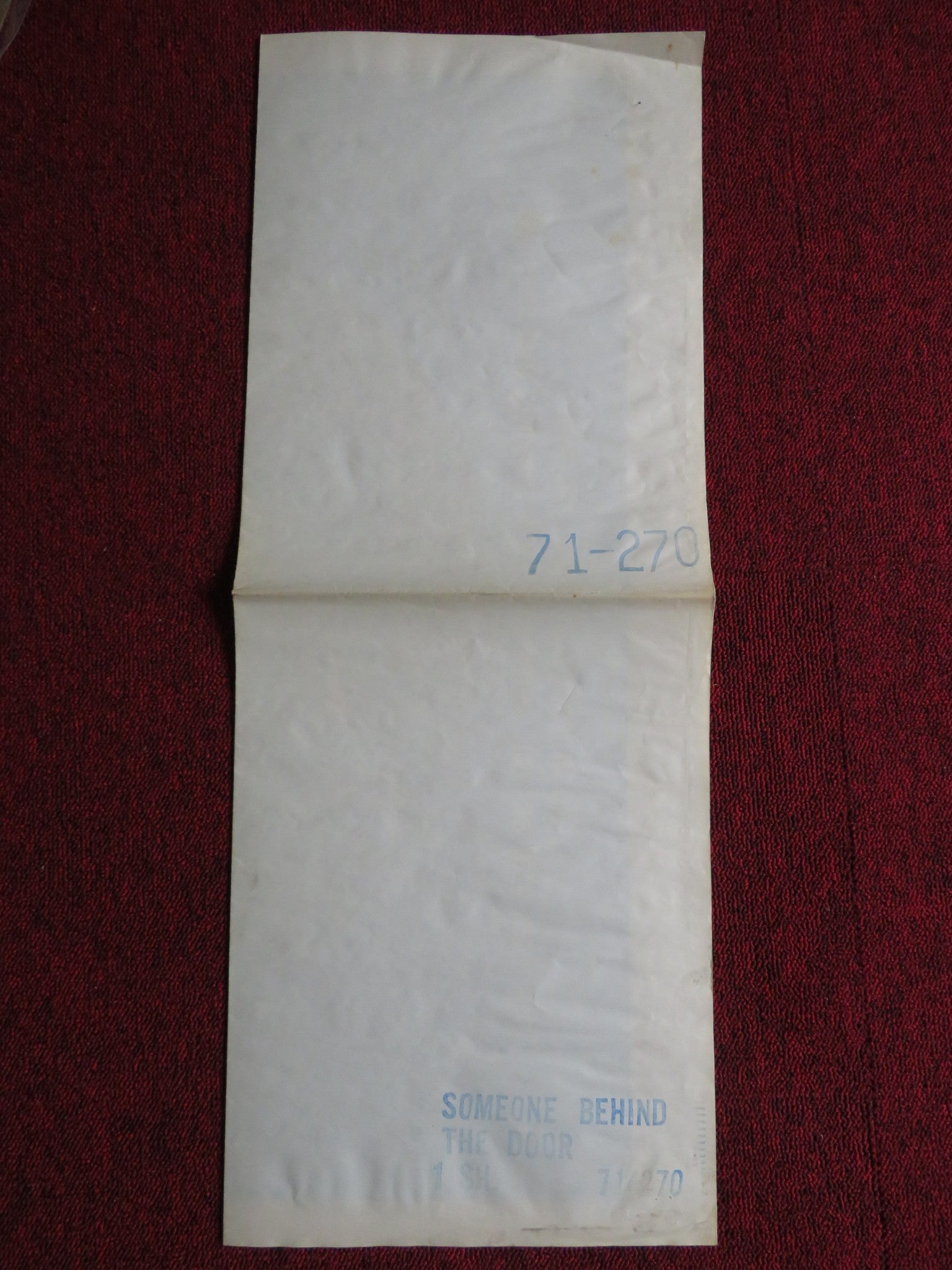 SOMEONE BEHIND THE DOOR US ONE SHEET POSTER CHARLES BRONSON ANTHONY PERKINS 1971 - Rendezvous Cinema